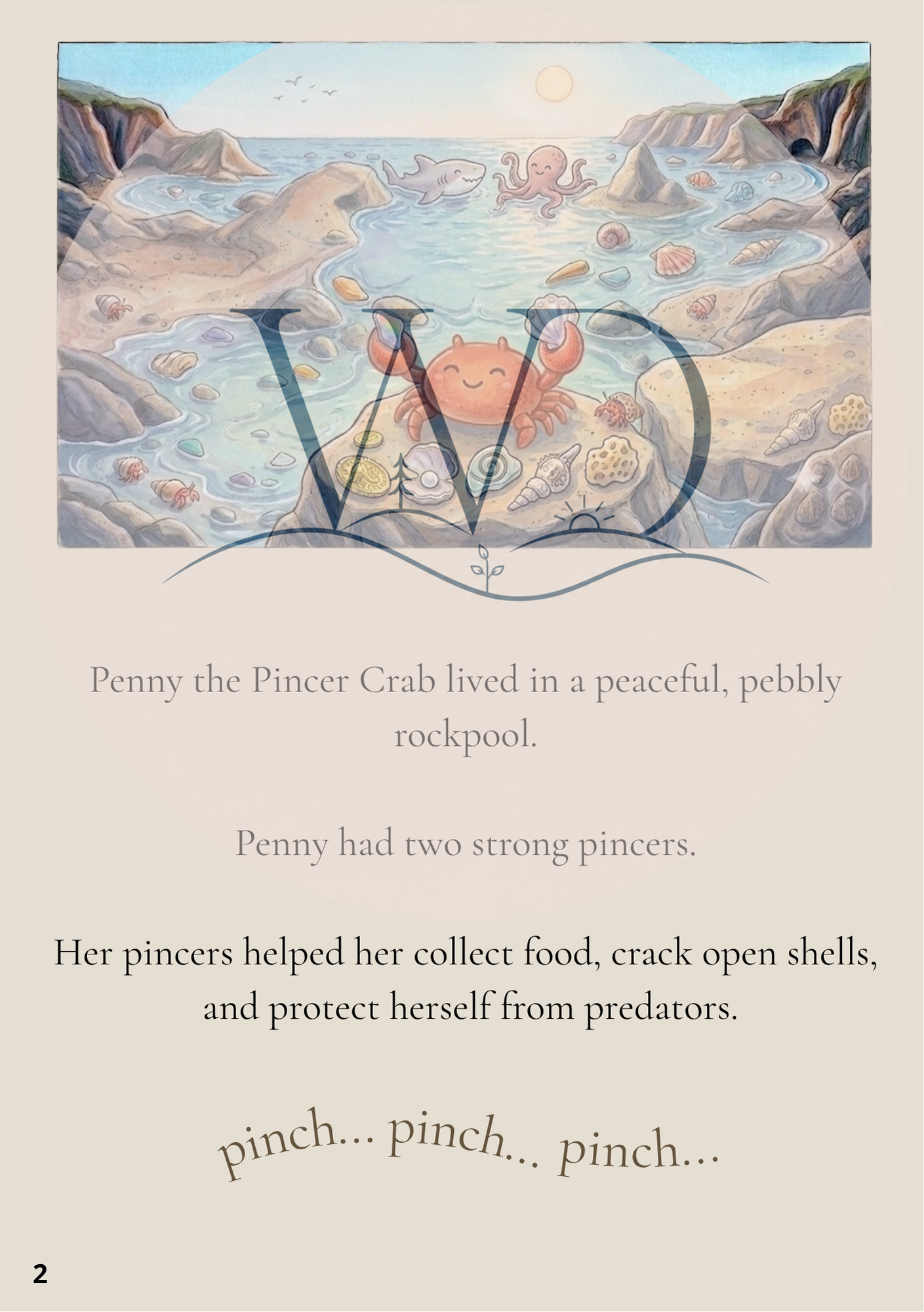 Penny the Pincer Crab + By the Seashore Knowledge Collection | Digital Product